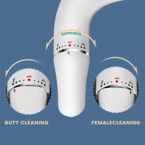 SAMODRA Ultra Slim Bidet Attachment for Toilet Seat - Dual Nozzle, Adjustable Water Pressure, Non-Electric bottom Sprayer
