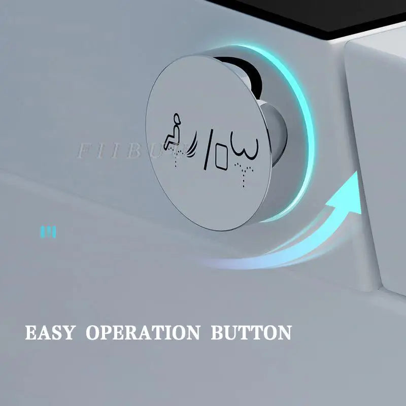 Luxury Smart Toilet Built In Water Tank Toilet Heated Seat Elongated Toilet Blackout Food flush Night Light Built-in Bidet Seat