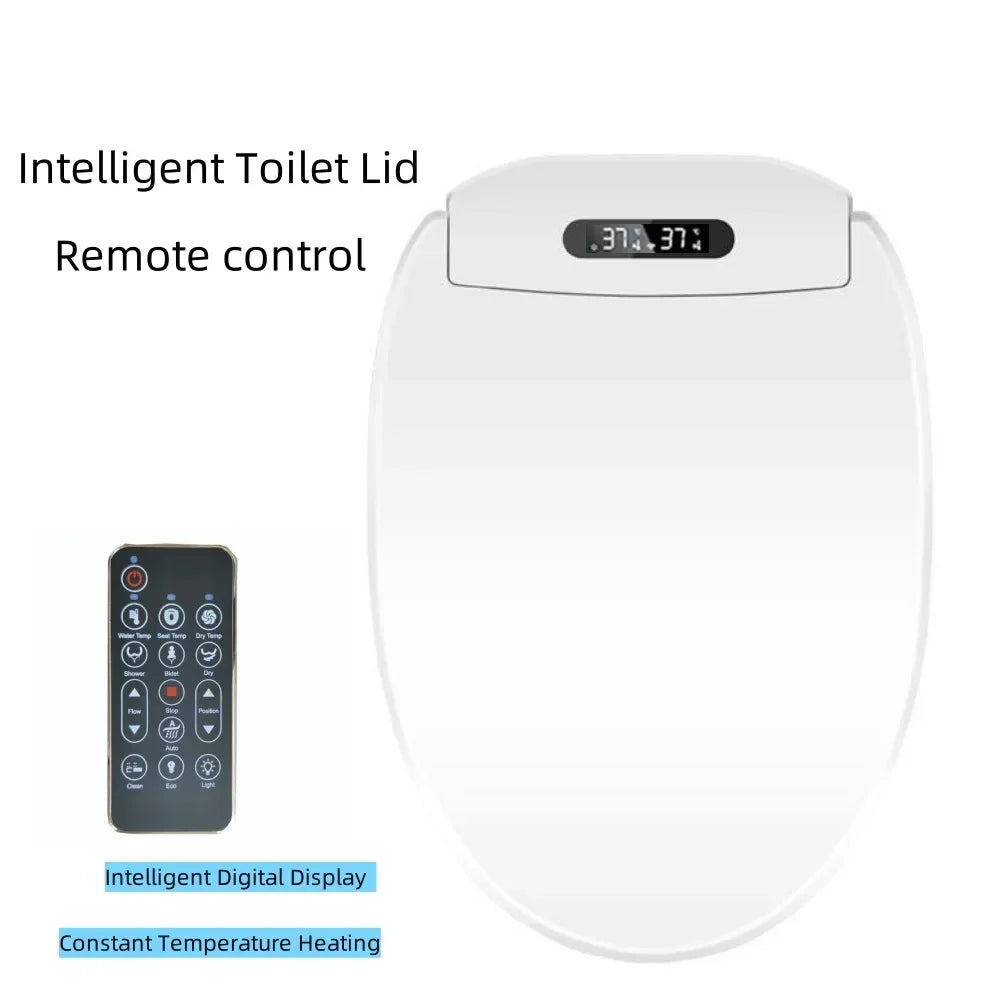 Intelligent Remote Control Toilet Lid Dryer, Smart Heated Bidet Toilet Seat ,With  Warm Air Dryer, Smart Constant Temperature