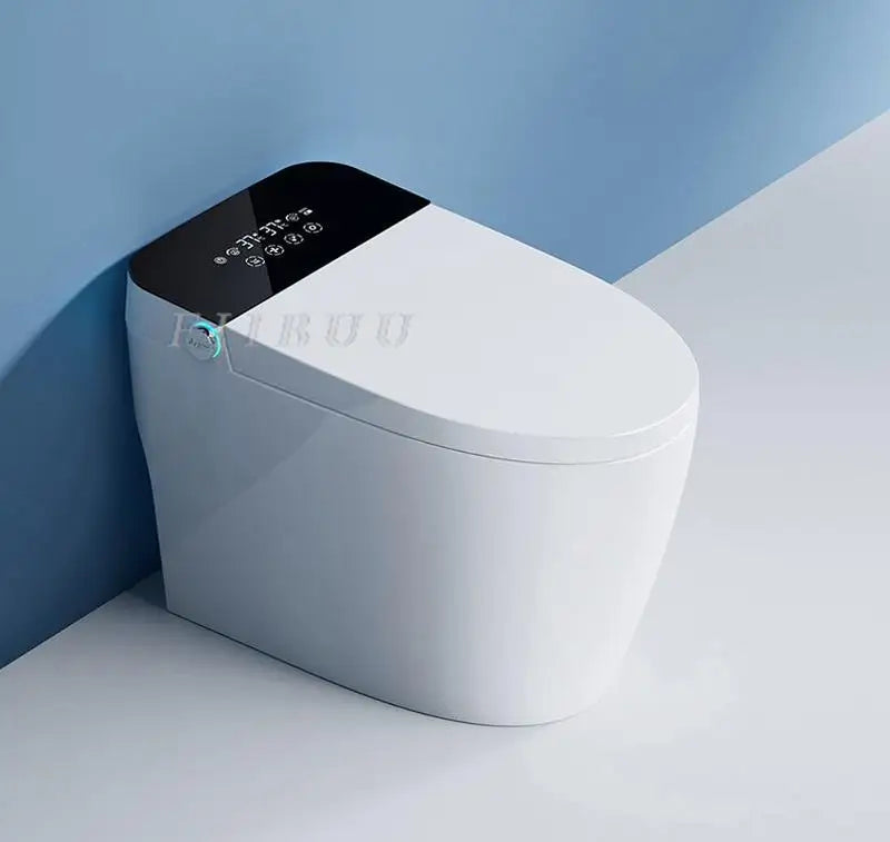 Luxury Smart Toilet Built In Water Tank Toilet Heated Seat Elongated Toilet Blackout Food flush Night Light Built-in Bidet Seat