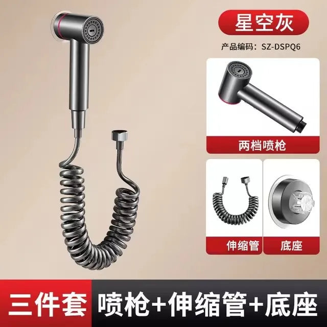 New Bathroom Spray Gun Shower 2 Mode Handheld Bidet Sprayer Set Handheld Toilet Bidet Faucet Sprayer Shower Nozzle Self Cleaning
