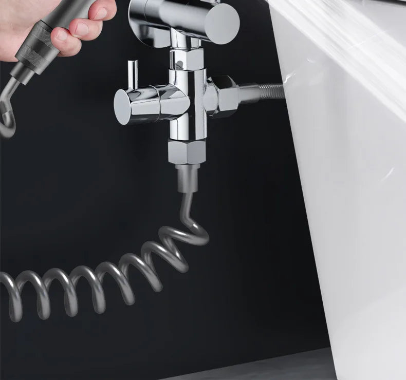 New Bathroom Spray Gun Shower 2 Mode Handheld Bidet Sprayer Set Handheld Toilet Bidet Faucet Sprayer Shower Nozzle Self Cleaning