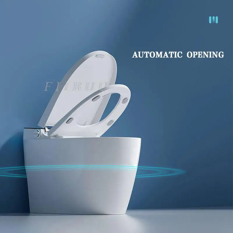 Luxury Smart Toilet Built In Water Tank Toilet Heated Seat Elongated Toilet Blackout Food flush Night Light Built-in Bidet Seat