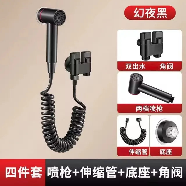 New Bathroom Spray Gun Shower 2 Mode Handheld Bidet Sprayer Set Handheld Toilet Bidet Faucet Sprayer Shower Nozzle Self Cleaning