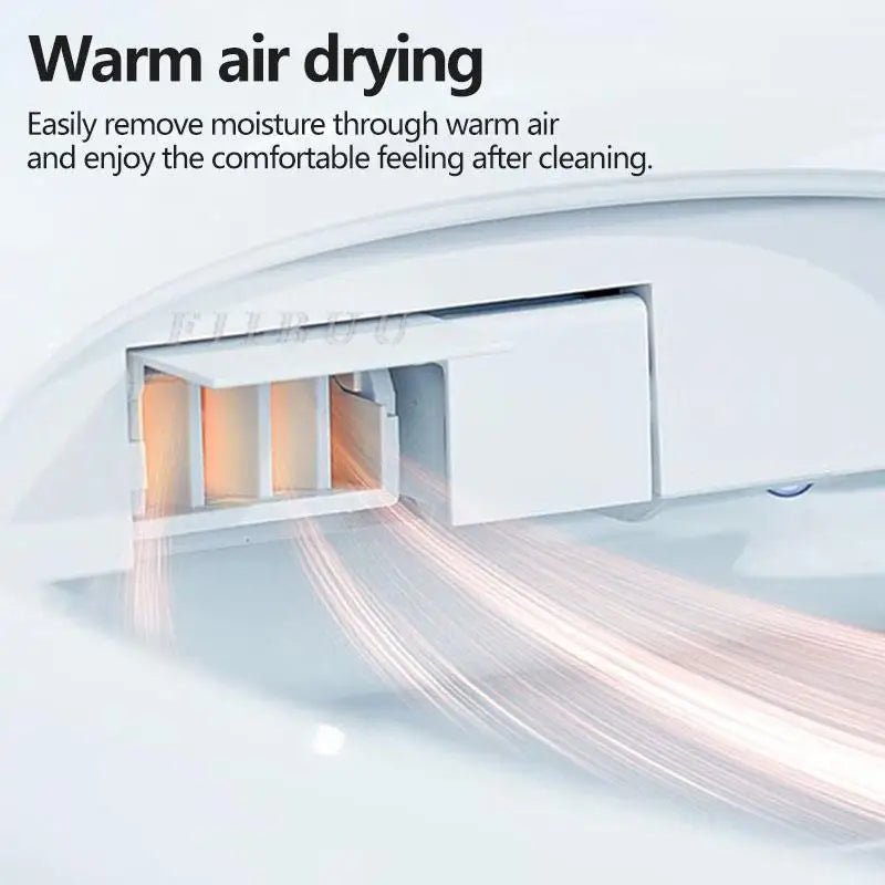 Multifunctional Smart Toilet Seat Cover Toilet Seat Lid Warm Air Drying Night Light Seat Heating Instant heating Remote Control