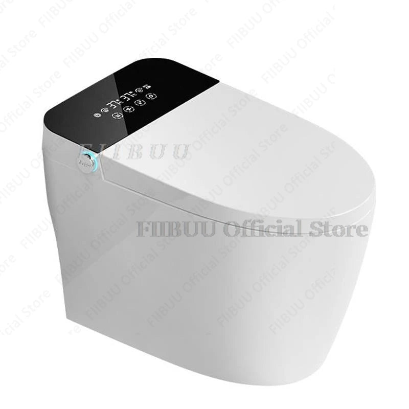 Luxury Smart Toilet Built In Water Tank Toilet Heated Seat Elongated Toilet Blackout Food flush Night Light Built-in Bidet Seat
