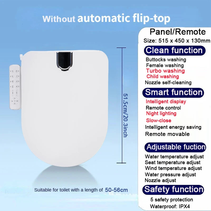 Smart Bidet Heated Toilet Electric Cuvette Japonaise Tapa Bidet Para Inodoro Heated Toilet Lid Vater Japones Inteligente Heated