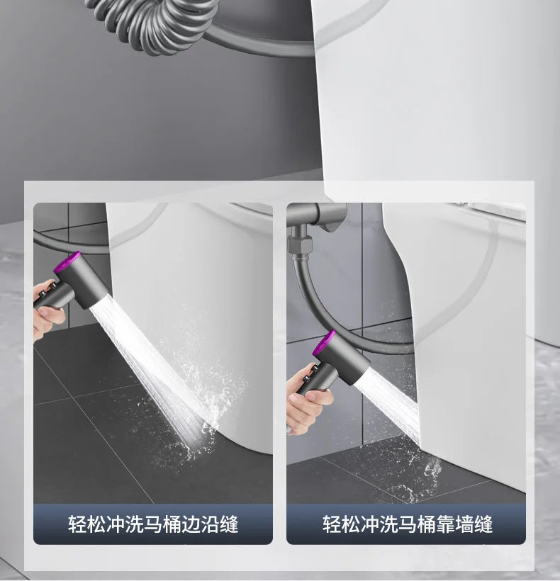 New Bathroom Spray Gun Shower 2 Mode Handheld Bidet Sprayer Set Handheld Toilet Bidet Faucet Sprayer Shower Nozzle Self Cleaning