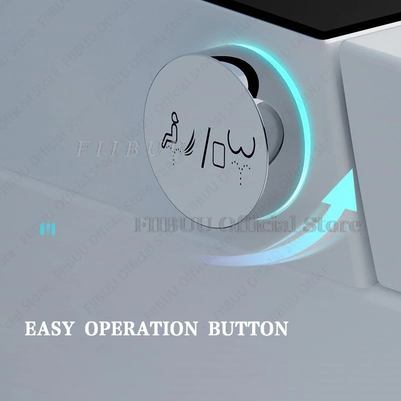 Luxury Smart Toilet Built In Water Tank Toilet Heated Seat Elongated Toilet Blackout Food flush Night Light Built-in Bidet Seat