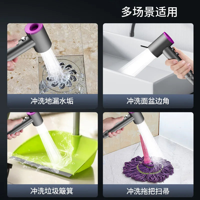 New Bathroom Spray Gun Shower 2 Mode Handheld Bidet Sprayer Set Handheld Toilet Bidet Faucet Sprayer Shower Nozzle Self Cleaning