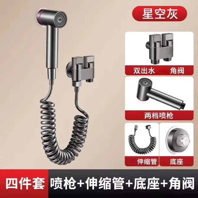 New Bathroom Spray Gun Shower 2 Mode Handheld Bidet Sprayer Set Handheld Toilet Bidet Faucet Sprayer Shower Nozzle Self Cleaning