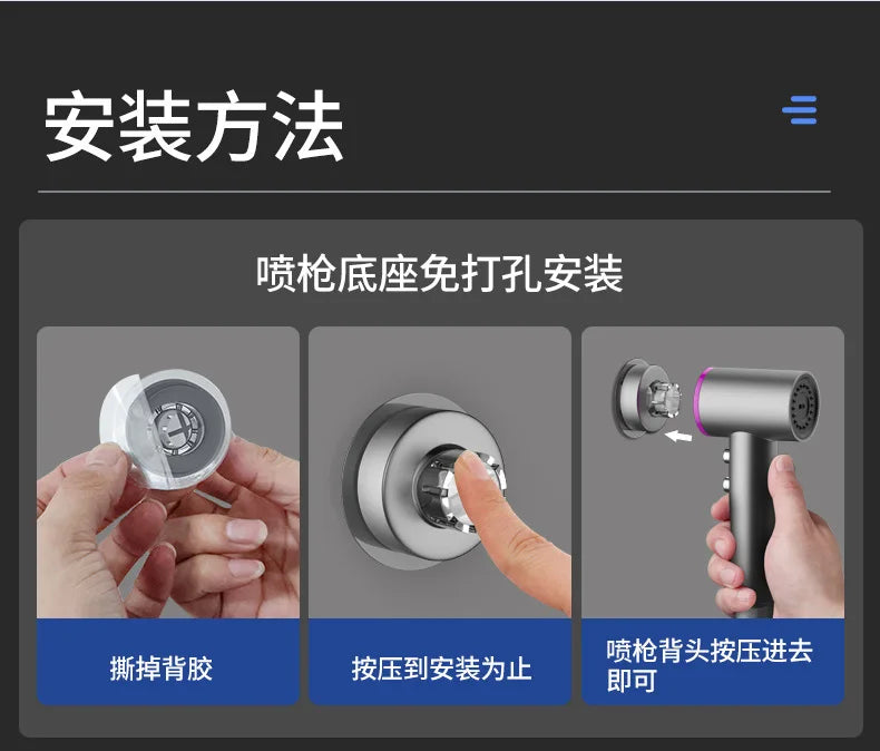 New Bathroom Spray Gun Shower 2 Mode Handheld Bidet Sprayer Set Handheld Toilet Bidet Faucet Sprayer Shower Nozzle Self Cleaning