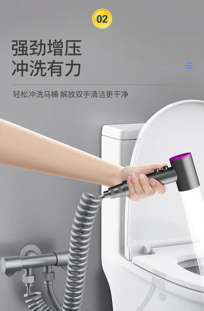 New Bathroom Spray Gun Shower 2 Mode Handheld Bidet Sprayer Set Handheld Toilet Bidet Faucet Sprayer Shower Nozzle Self Cleaning